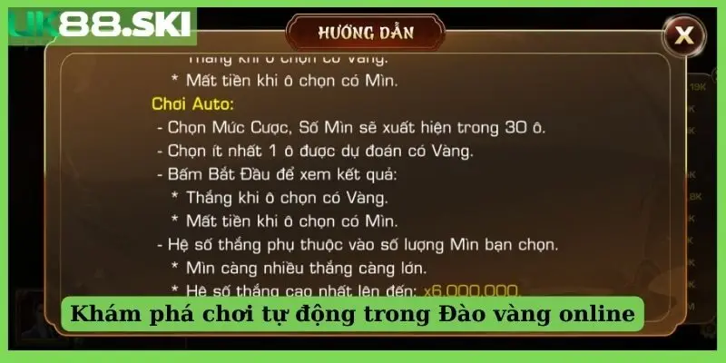 Khám phá chơi tự động trong Đào vàng online