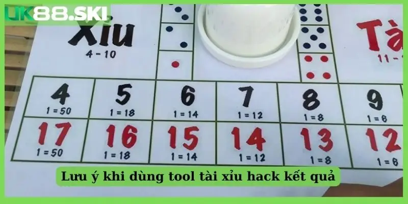 Lưu ý khi dùng tool tài xỉu hack kết quả